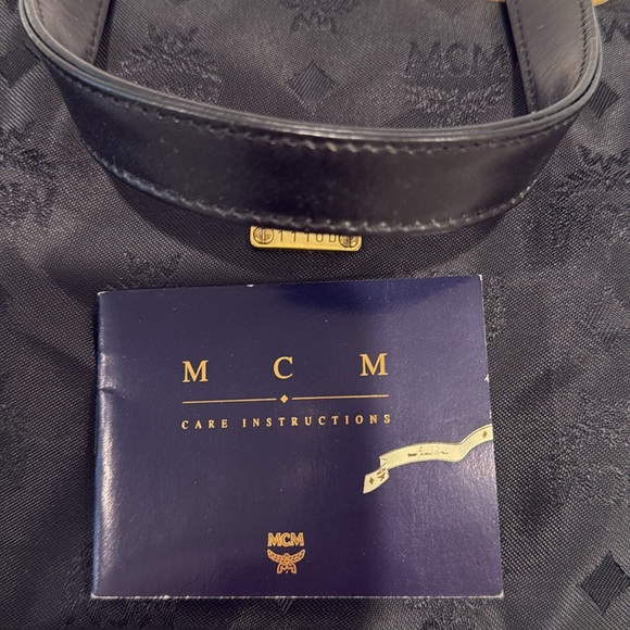 Authentic MCM Vintage Black Visetos Nylon Handle Tote Bag Made in Germany - Picture 17 of 17